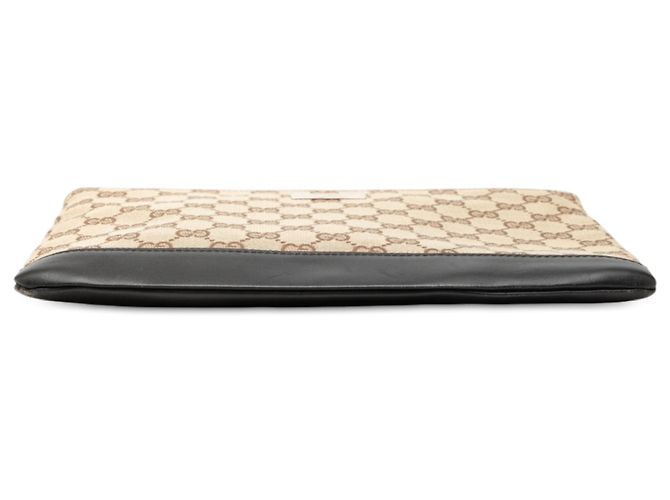 Clutch Gucci in tela GG beige - vista 3