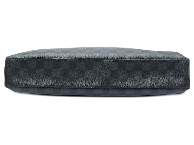Louis Vuitton Black Damier Graphite Porte Documents Jour Nero - vista 3