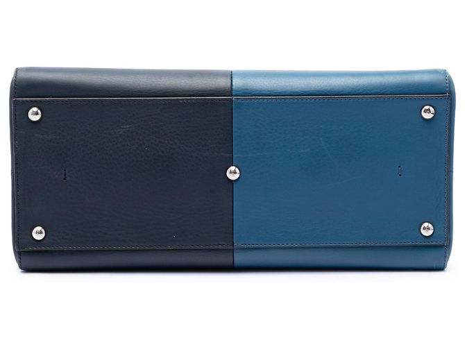 Fendi Blue Large Bicolor Vitello Elite 3Jours Tote Blau - Ansicht 3