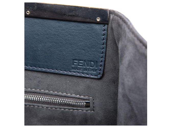 Fendi Blue Large Bicolor Vitello Elite 3Jours Tote Blau - Ansicht 5