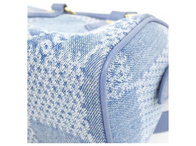 Speedy Borsa Louis Vuitton Damier Denim Blu - vista 2