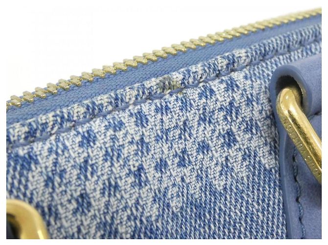 Speedy Borsa Louis Vuitton Damier Denim Blu - vista 3