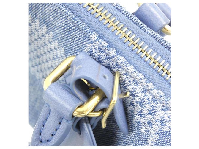 Speedy Borsa Louis Vuitton Damier Denim Blu - vista 5