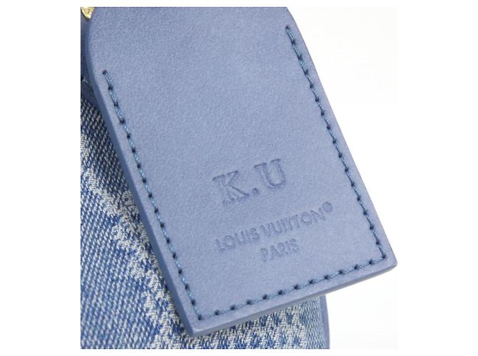 Speedy Borsa Louis Vuitton Damier Denim Blu - vista 6
