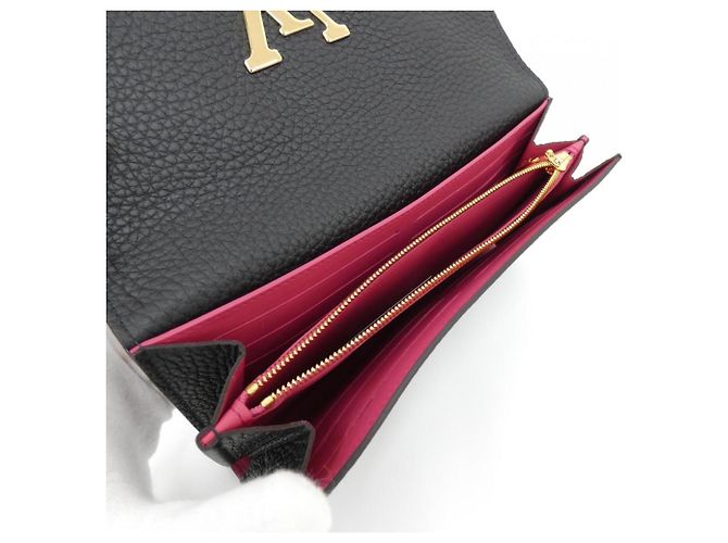 Louis Vuitton Taurillon Portefeuille Capucines Wallet Nero - vista 6