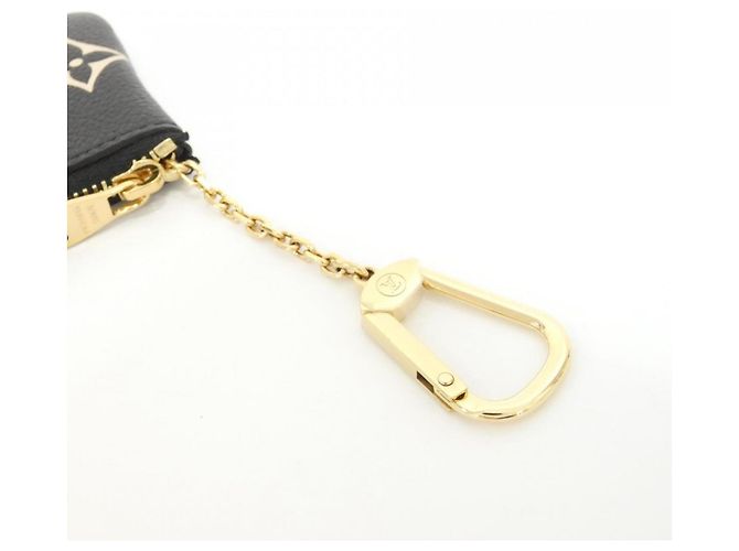 Louis Vuitton Bicolor Monogram Empreinte Pochette Cle M80885 Coin & Key Case Noir Beige - vue 3