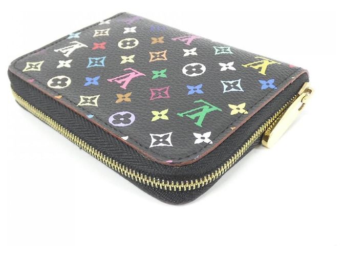 Louis Vuitton Multicolor Zippy Münzbeutel Schwarz Lila - Ansicht 2