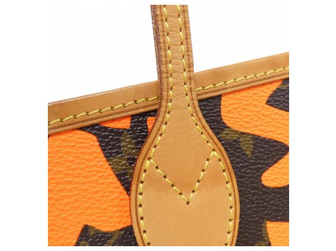Borsa Louis Vuitton Monogram Graffiti Neverfull GM Marrone Arancione - vista 6