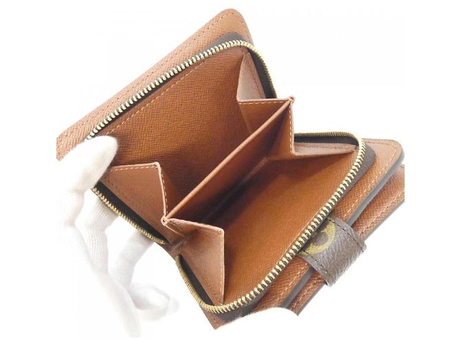 Louis Vuitton Monogram Compact Zip Wallet Braun - Ansicht 9