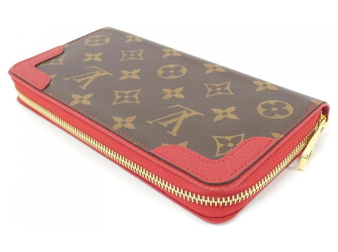 Louis Vuitton Monogram Zippy Wallet Retiro M61854 Marrone Fuschia - vista 2