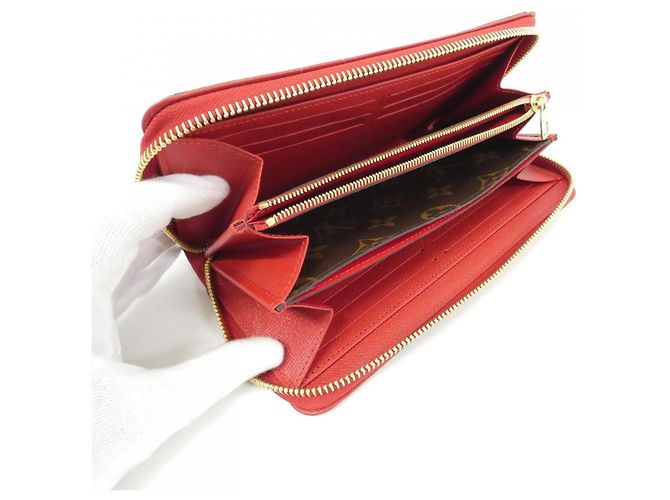 Louis Vuitton Monogram Zippy Wallet Retiro M61854 Marrone Fuschia - vista 5