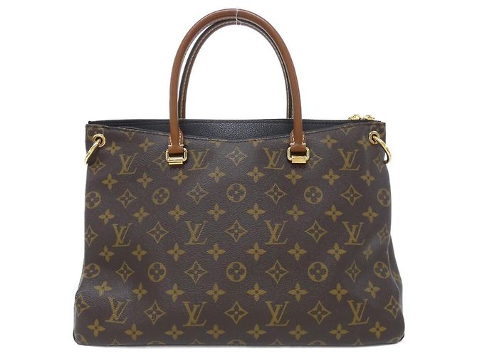 Borsa Louis Vuitton Monogram Pallas Marrone Nero - vista 2