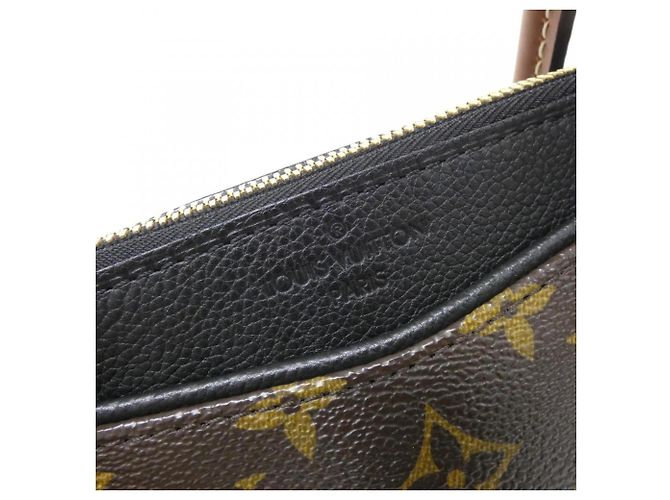 Borsa Louis Vuitton Monogram Pallas Marrone Nero - vista 5