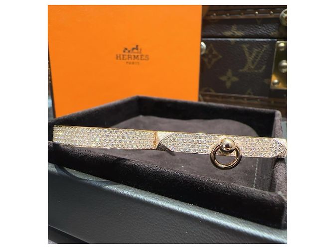 Bracciale Hermès in oro rosa e diamanti D'oro - vista 10