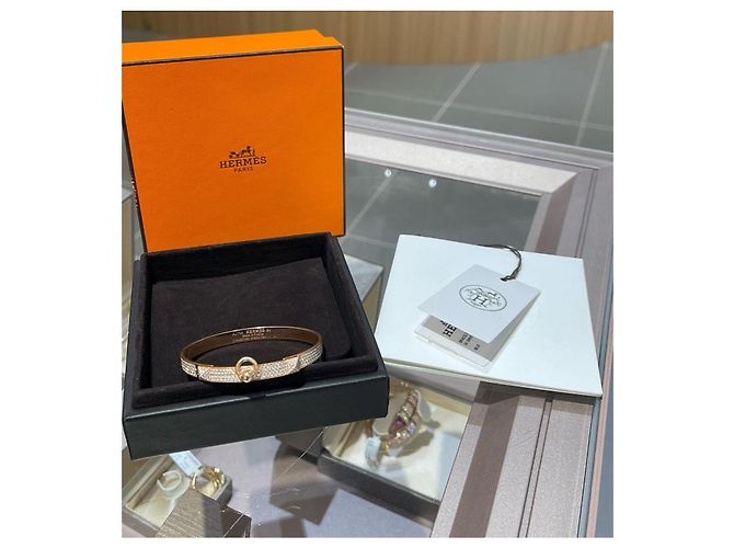 Bracciale Hermès in oro rosa e diamanti D'oro - vista 2
