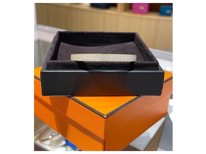 Bracciale Hermès in oro rosa e diamanti D'oro - vista 3