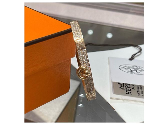 Bracciale Hermès in oro rosa e diamanti D'oro - vista 4