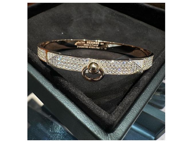 Bracciale Hermès in oro rosa e diamanti D'oro - vista 5