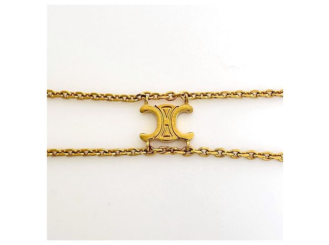 Céline Bracciale Celine Triomphe Suspender placcato oro D'oro - vista 2