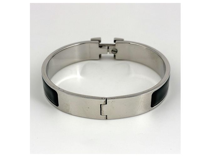 Hermès Hermes Click H Bangle Black Silvery - view 2