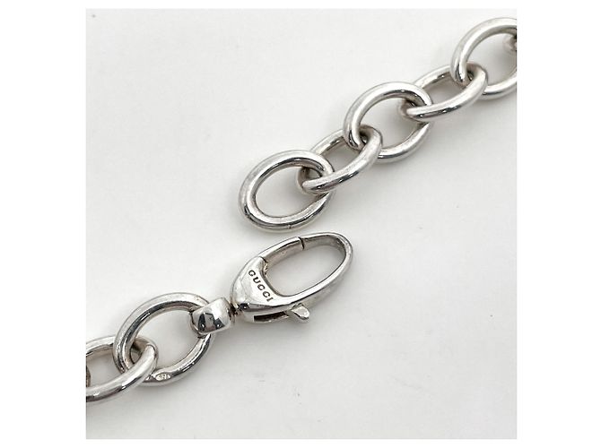 Bamboo Collar Gucci chapado en plata con dijes - vista 3