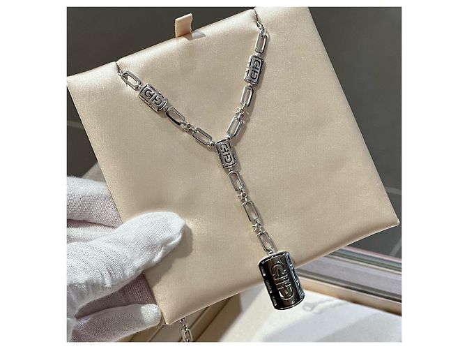 Bulgari Collana Bvlgari Parentesi Diamanti in Oro Bianco Argento - vista 3