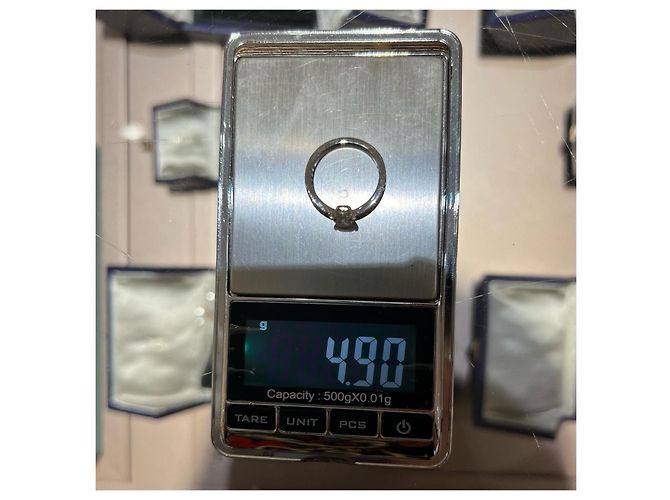 Chaumet Ring mit birnenförmigem Diamanten aus Weißgold - Ansicht 10