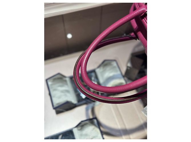 Borsa a mano Hermès Atlas 35 in pelle rosa - vista 4