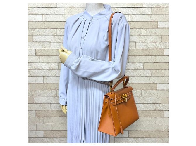 Hermès Borsa a tracolla Hermes Kelly 28 Marrone D'oro - vista 2