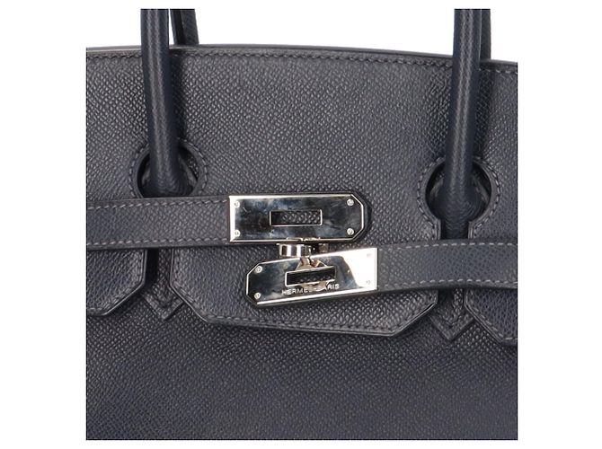 Hermès Sac à main Hermes Birkin 35 Bleu Bleu Marine - vue 10