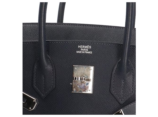 Hermès Sac à main Hermes Birkin 35 Bleu Bleu Marine - vue 11