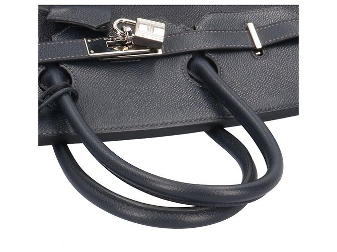 Hermès Sac à main Hermes Birkin 35 Bleu Bleu Marine - vue 12