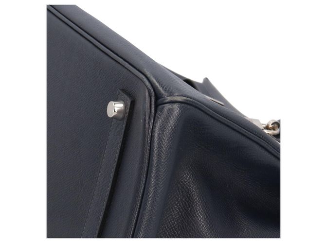 Hermès Sac à main Hermes Birkin 35 Bleu Bleu Marine - vue 8