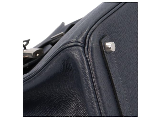 Hermès Sac à main Hermes Birkin 35 Bleu Bleu Marine - vue 9