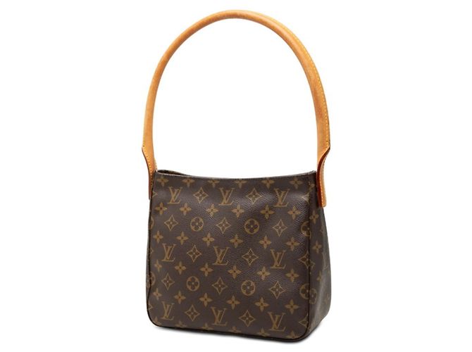 Borsa a tracolla Louis Vuitton Monogram Looping MM Marrone - vista 2