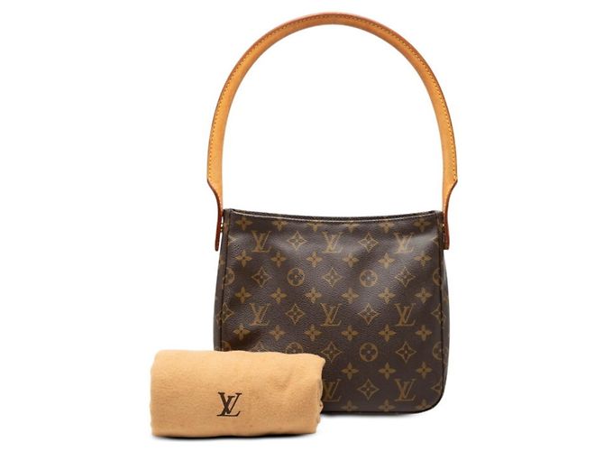 Borsa a tracolla Louis Vuitton Monogram Looping MM Marrone - vista 7