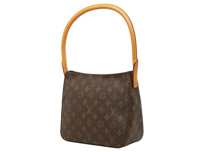 Borsa a tracolla Louis Vuitton Monogram Looping MM Marrone - vista 2
