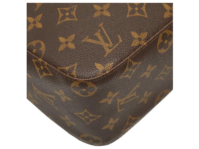 Borsa a tracolla Louis Vuitton Monogram Looping MM Marrone - vista 7