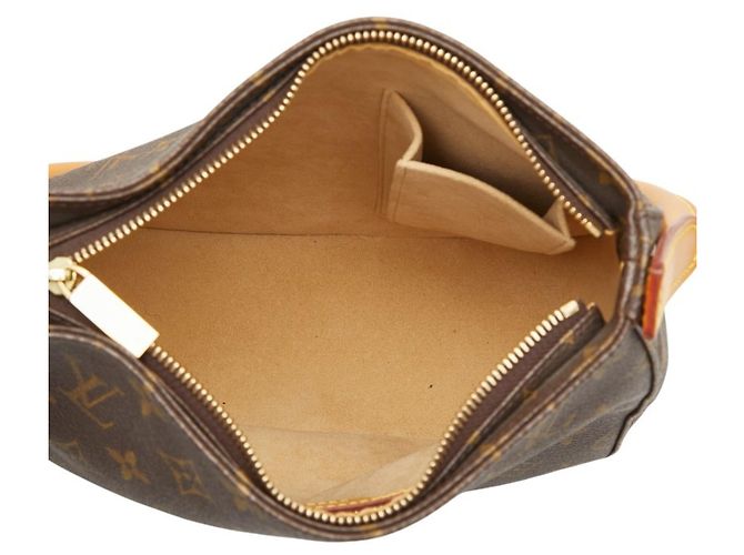 Borsa a tracolla Louis Vuitton Monogram Looping MM Marrone - vista 9