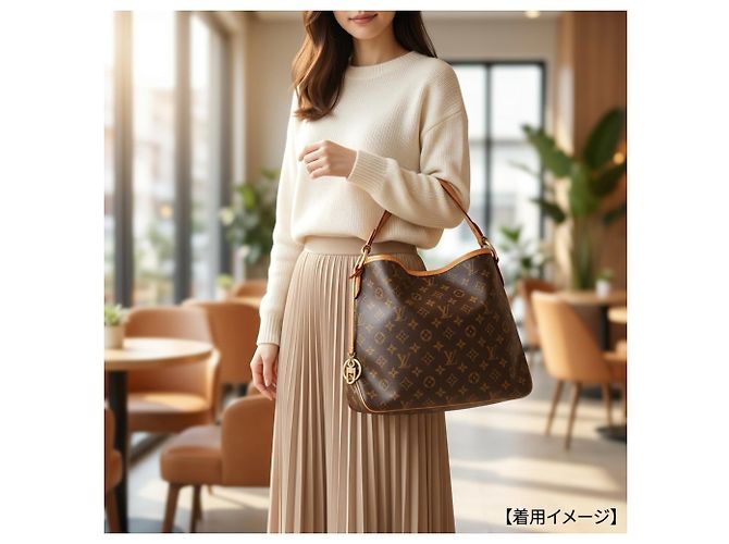 Borsa a tracolla Louis Vuitton Delightful PM Monogram Marrone Rosa - vista 13