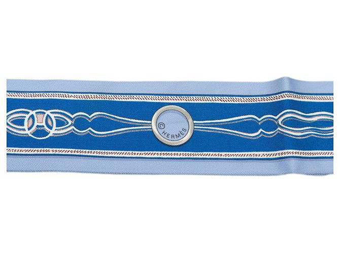 Hermès Hermes Twilly MAILLONS Lenço e Cachecol Azul - vista 2