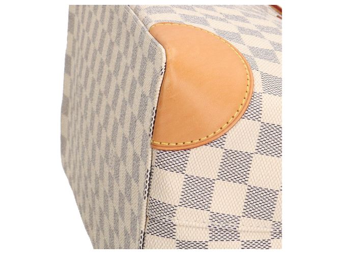 Borsa Tote Louis Vuitton Hampstead MM Damier Azur Bianco - vista 10