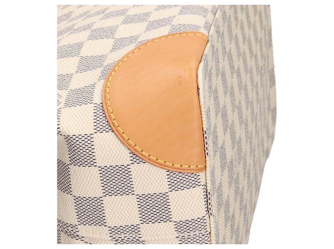 Borsa Tote Louis Vuitton Hampstead MM Damier Azur Bianco - vista 11