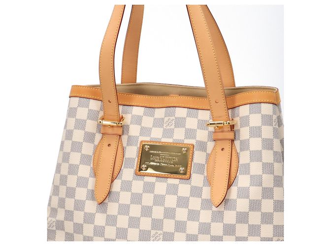 Borsa Tote Louis Vuitton Hampstead MM Damier Azur Bianco - vista 13