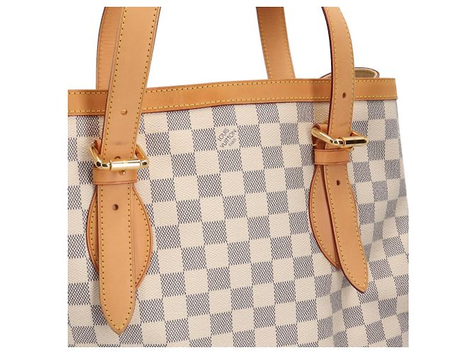 Borsa Tote Louis Vuitton Hampstead MM Damier Azur Bianco - vista 14