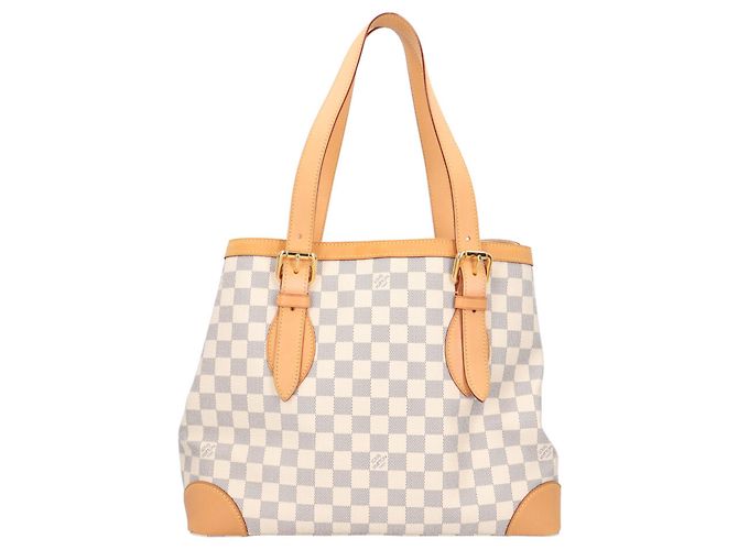Borsa Tote Louis Vuitton Hampstead MM Damier Azur Bianco - vista 3