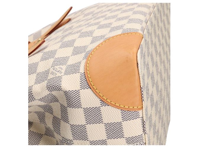 Borsa Tote Louis Vuitton Hampstead MM Damier Azur Bianco - vista 9