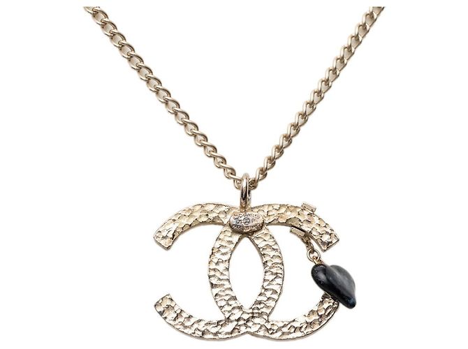 Collier pendentif cœur Chanel Coco Mark Doré - vue 2