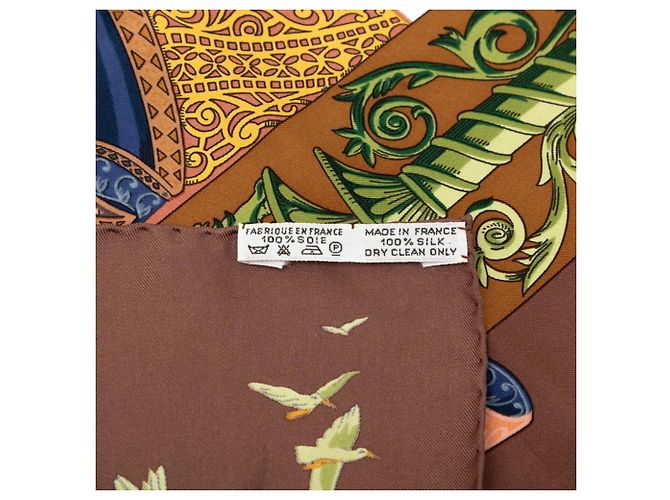 Hermès Foulard Hermes Carre 90 L'ATLANTIDE Marrone - vista 7