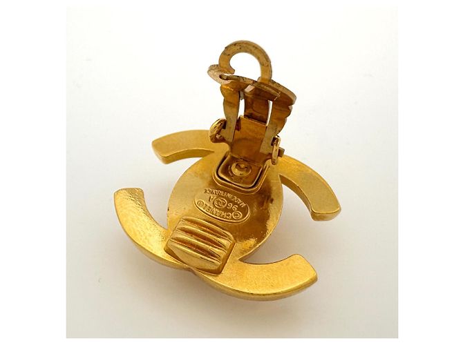 Orecchini a clip Chanel dorati con logo Coco D'oro - vista 3